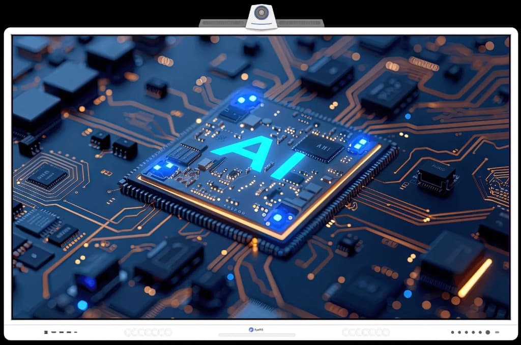 IntraEdu A10 Pro display showing on-device AI processing