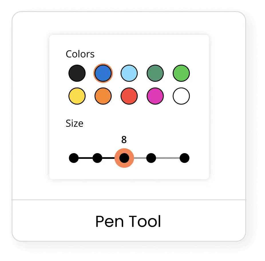 Pen tool on IntraEdu whiteboard